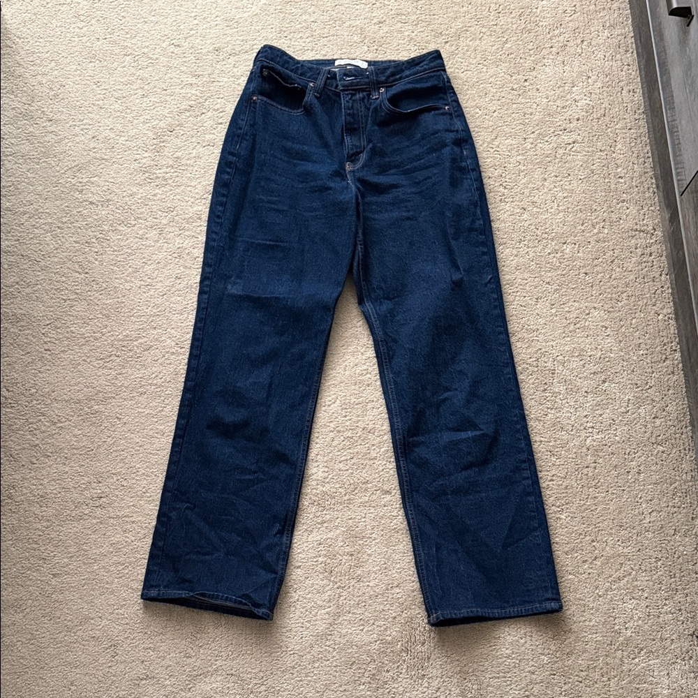 Abercrombie & Fitch Women's High Rise Jeans - Dark Blue